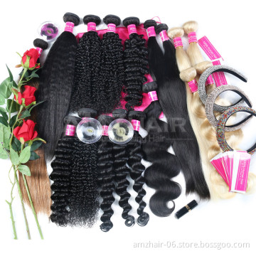 Top Brand Human Hair Vendor AMZhair Virgin Cuticle Aligned Vietnamese Hair Extension Double Weaving 100g Bundles Full And Thick